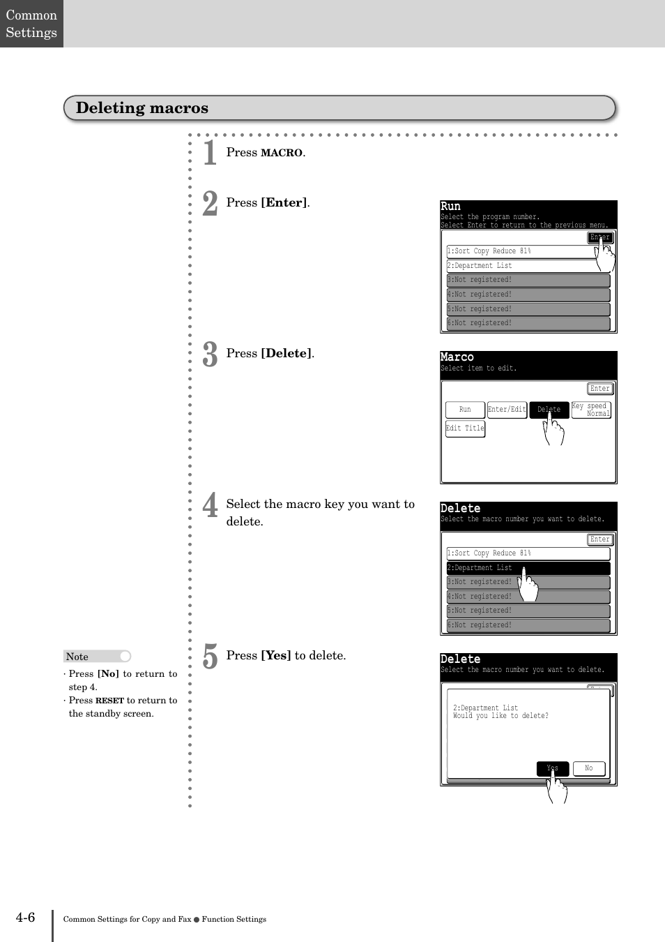 Deleting macros -6, Deleting macros | Muratec MFX-2830 User Manual | Page 384 / 471