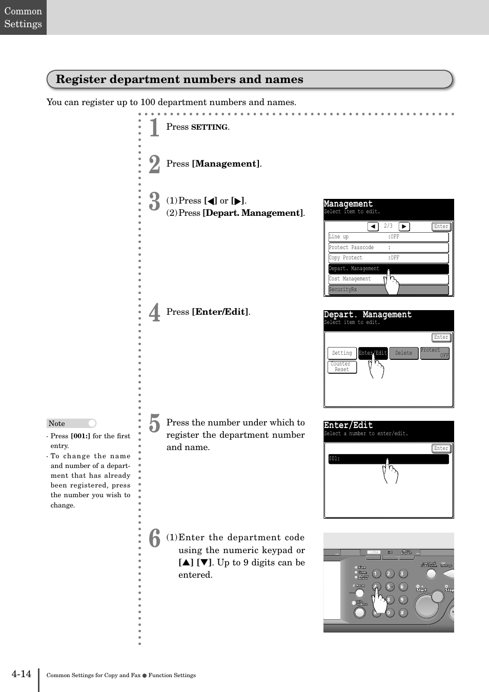 Register department numbers and names -14 | Muratec MFX-2830 User Manual | Page 392 / 471
