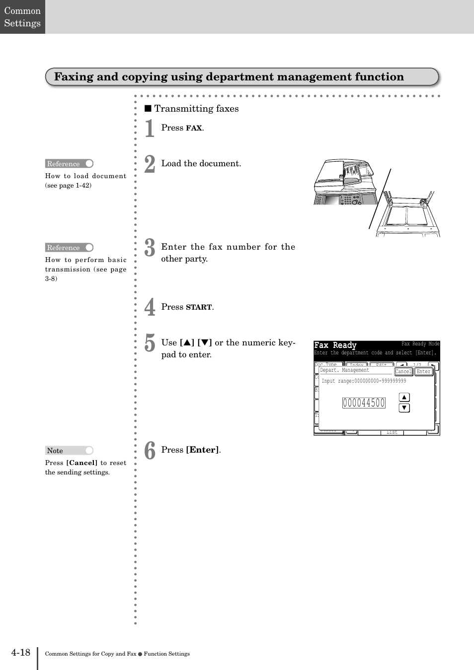 Faxing and copying using department, Management function -18 | Muratec MFX-2830 User Manual | Page 396 / 471