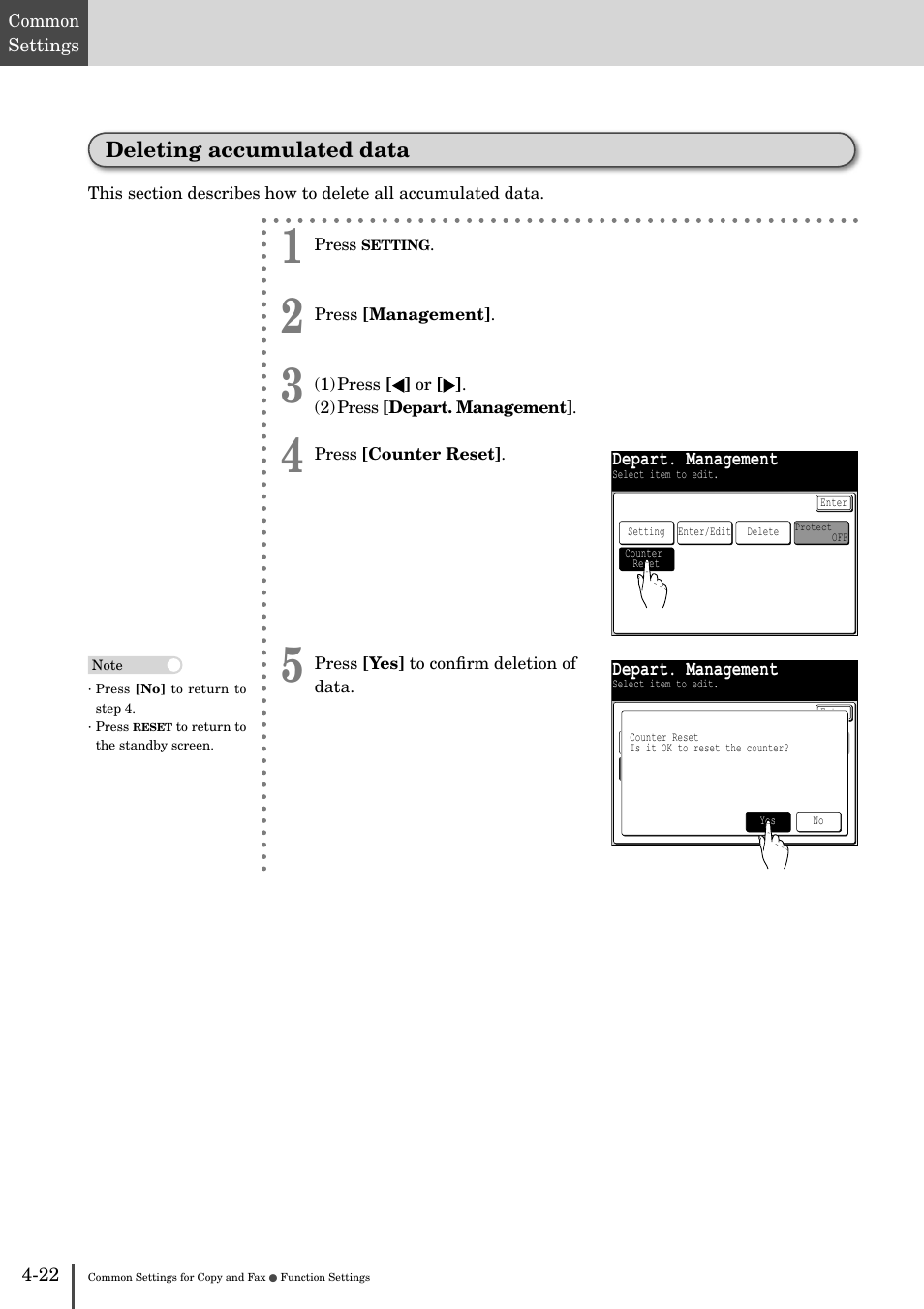 Deleting accumulated data -22, Deleting accumulated data | Muratec MFX-2830 User Manual | Page 400 / 471