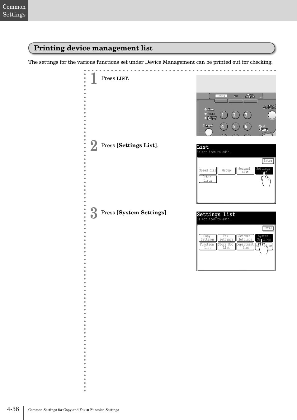 Printing device management list -38, Printing device management list | Muratec MFX-2830 User Manual | Page 416 / 471