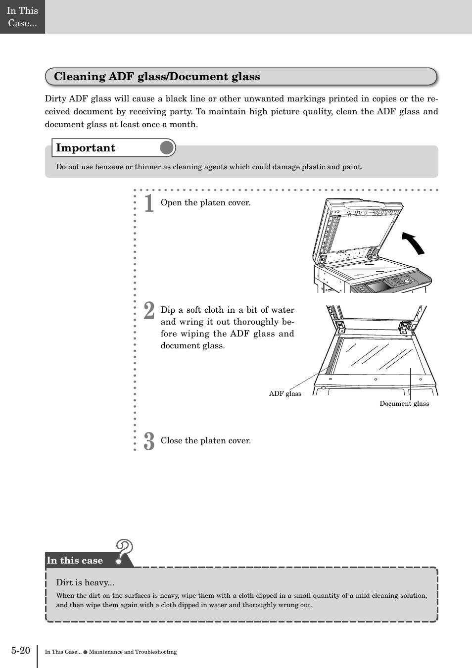 Cleaning adf glass/document glass -20 | Muratec MFX-2830 User Manual | Page 440 / 471