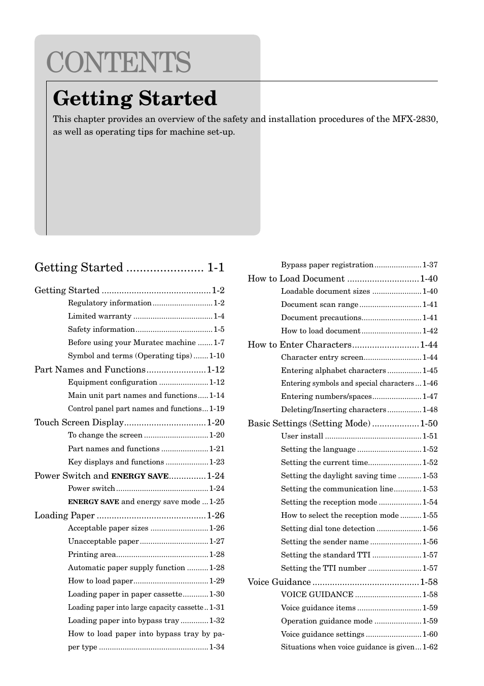 Muratec MFX-2830 User Manual | Page 7 / 471