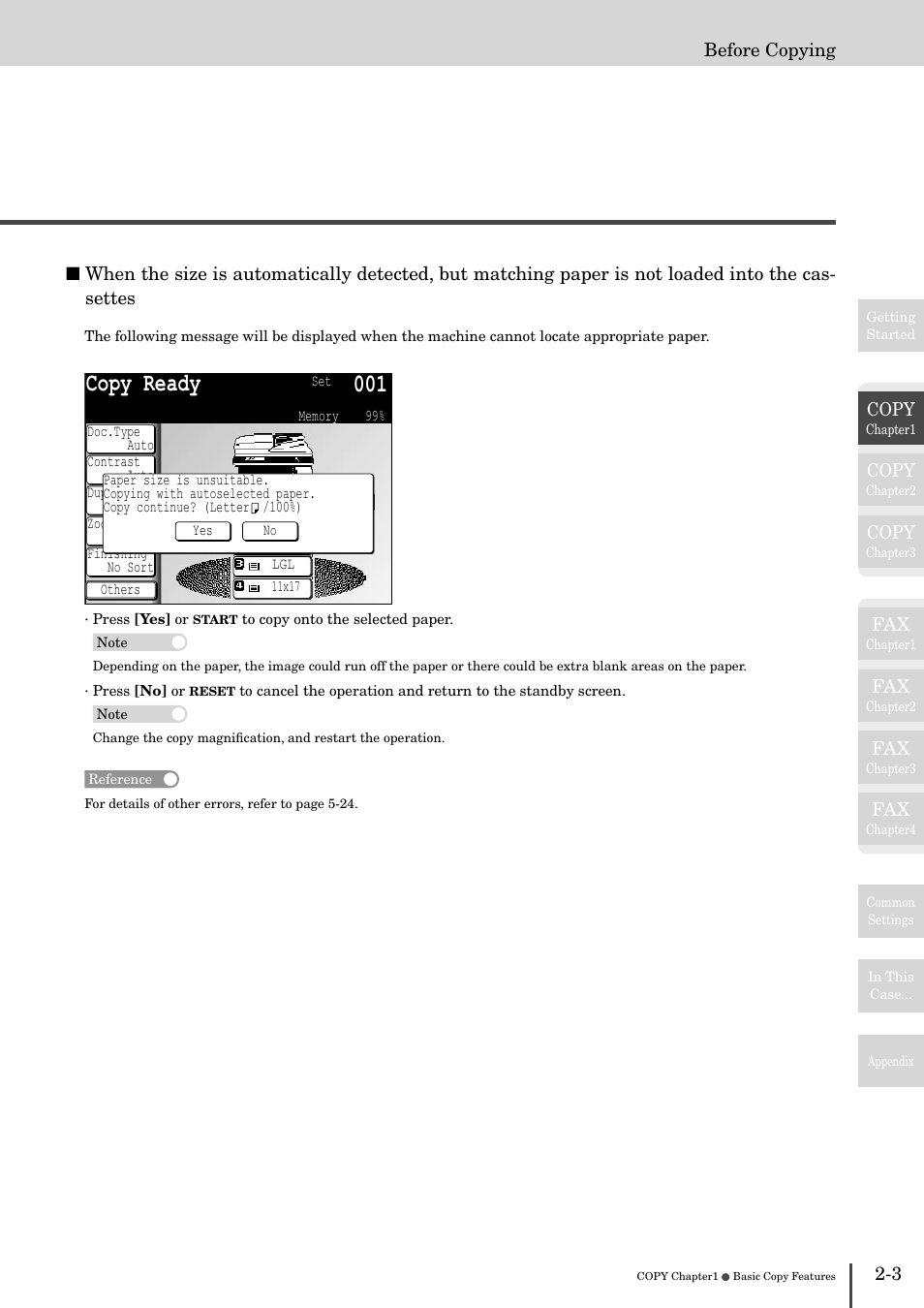 Copy ready | Muratec MFX-2830 User Manual | Page 83 / 471