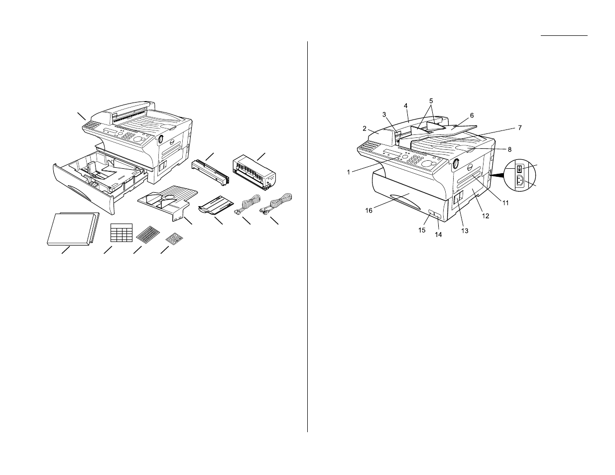 Packaging contents, Parts of your machine | Muratec F-320 User Manual | Page 12 / 142