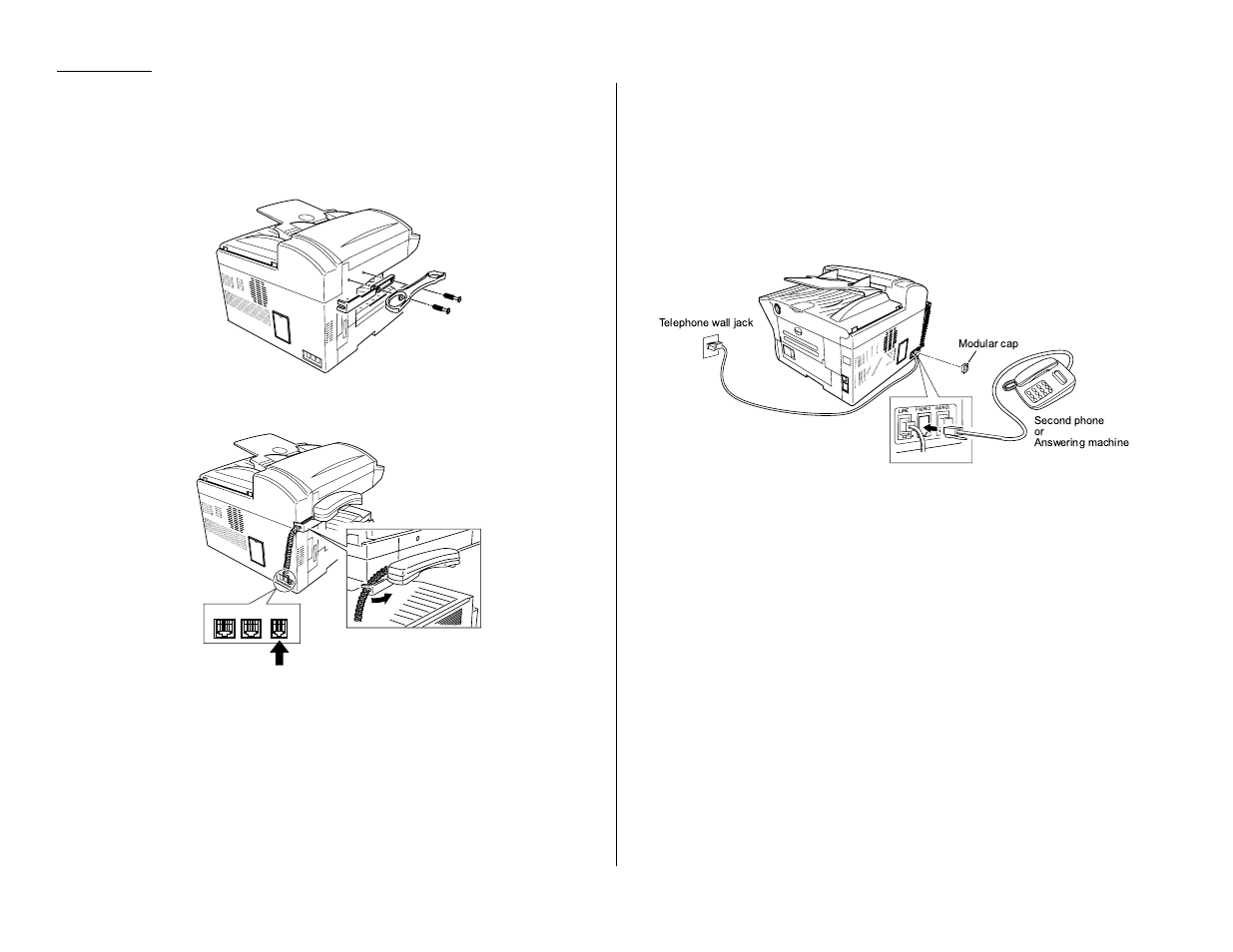 Attaching an optional handset, Attaching a second phone | Muratec F-320 User Manual | Page 47 / 142