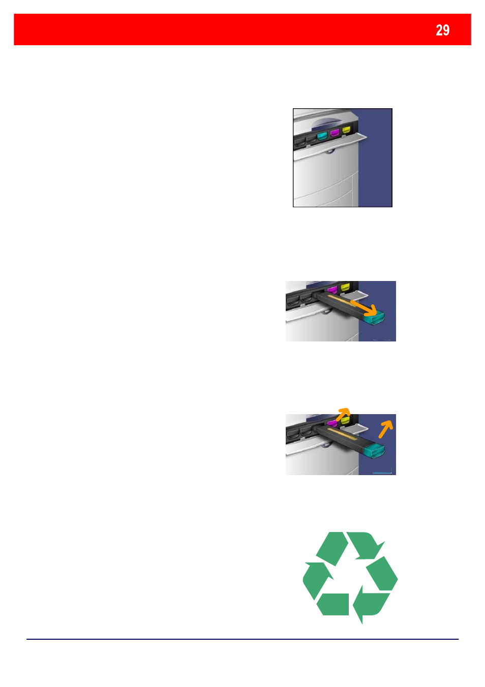 Replacing the toner cartridges | Xerox DocuColor 252  EU User Manual | Page 127 / 129