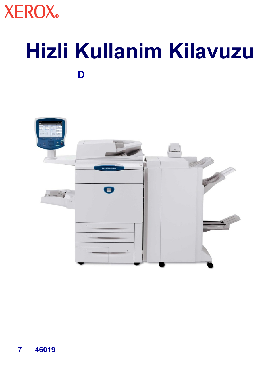 Hizli kullanim kilavuzu | Xerox DocuColor 252  EU User Manual | Page 2 / 129