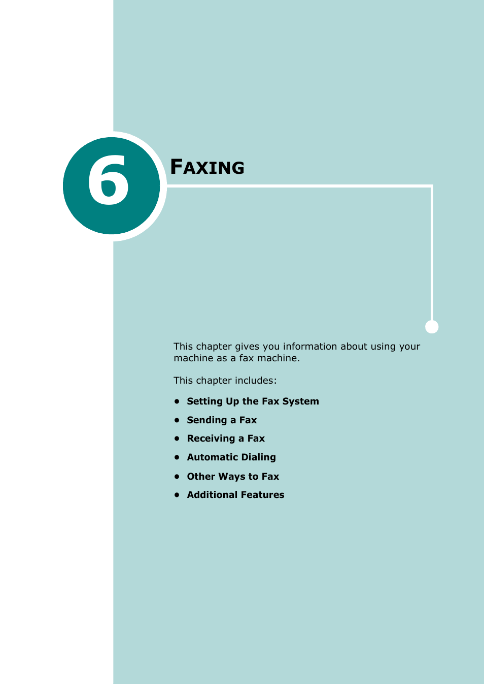 Faxing, Chapter 6 | Muratec F-114 Series User Manual | Page 102 / 211