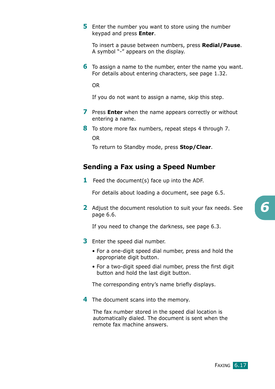 Sending a fax using a speed number | Muratec F-114 Series User Manual | Page 118 / 211