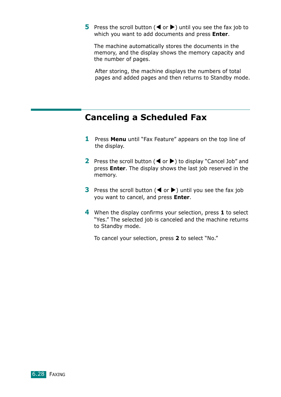 Canceling a scheduled fax | Muratec F-114 Series User Manual | Page 129 / 211