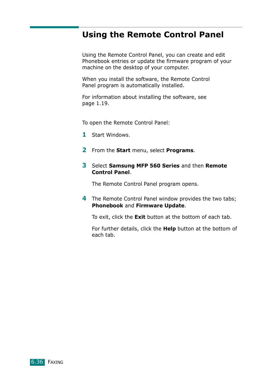 Using the remote control panel | Muratec F-114 Series User Manual | Page 137 / 211
