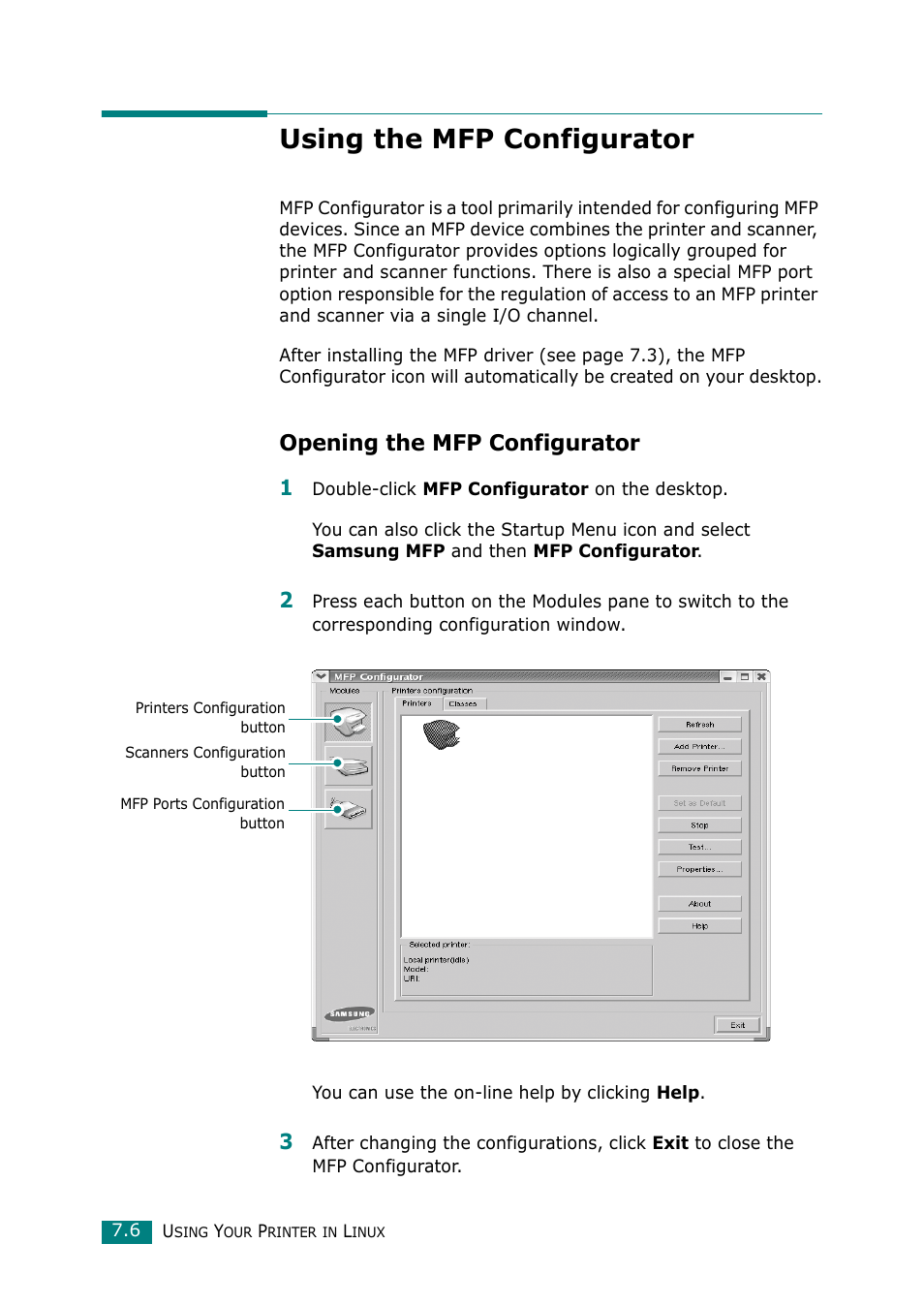 Using the mfp configurator, Opening the mfp configurator | Muratec F-114 Series User Manual | Page 145 / 211