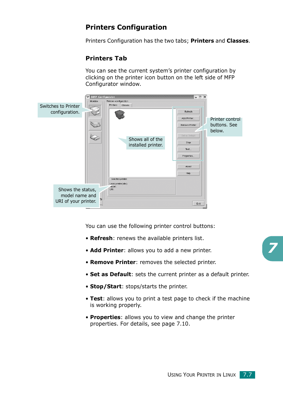 Printers configuration | Muratec F-114 Series User Manual | Page 146 / 211