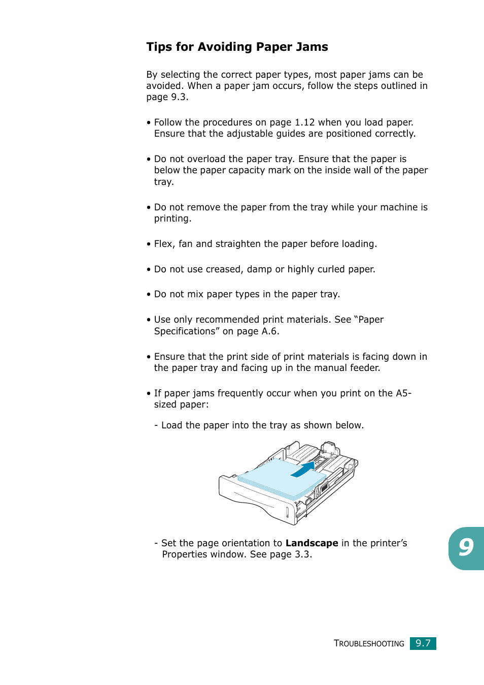 Tips for avoiding paper jams | Muratec F-114 Series User Manual | Page 178 / 211