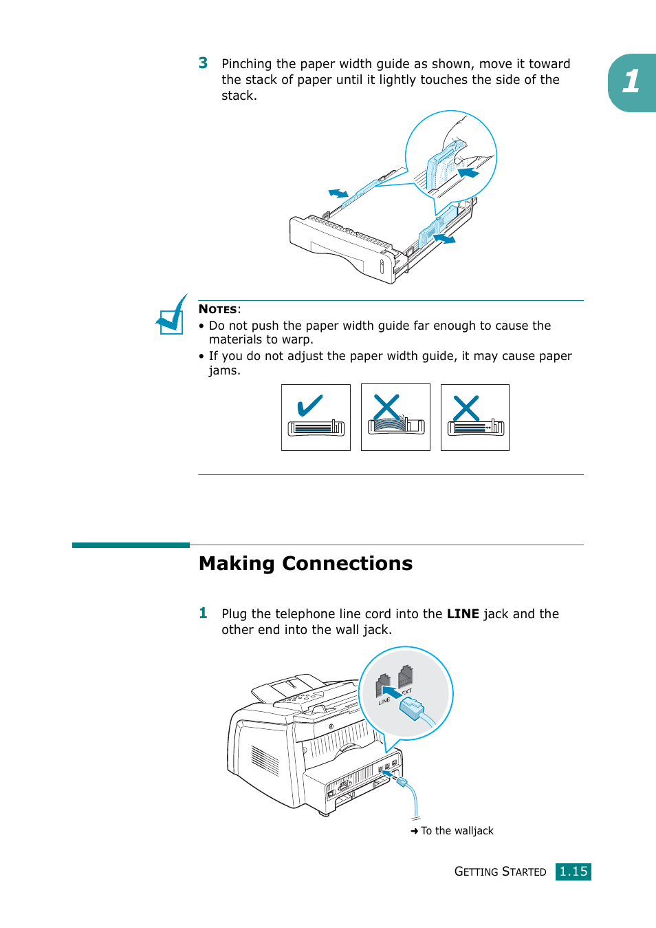 Making connections | Muratec F-114 Series User Manual | Page 28 / 211