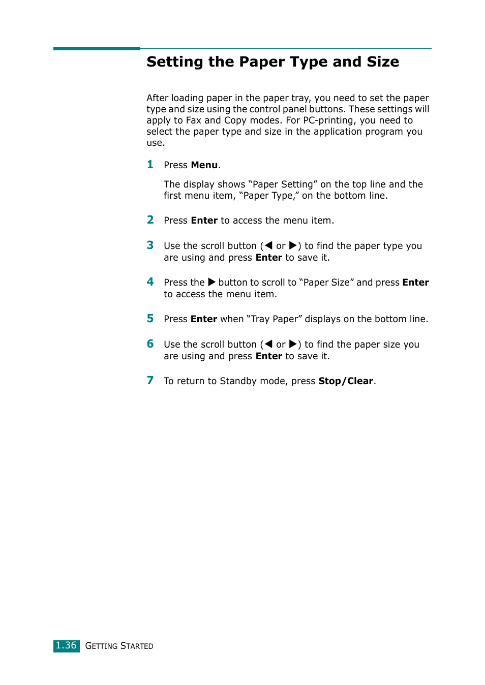 Setting the paper type and size | Muratec F-114 Series User Manual | Page 49 / 211
