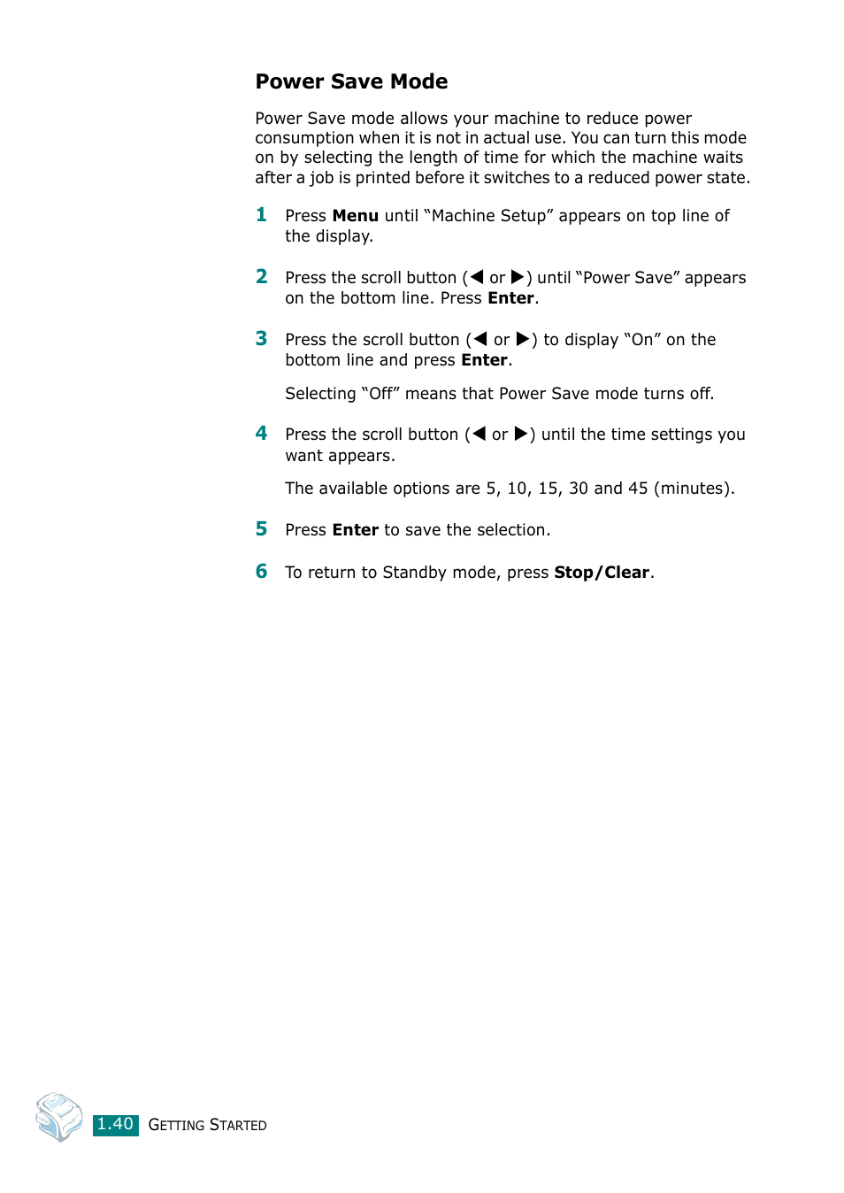 Power save mode | Muratec F-114 Series User Manual | Page 53 / 211
