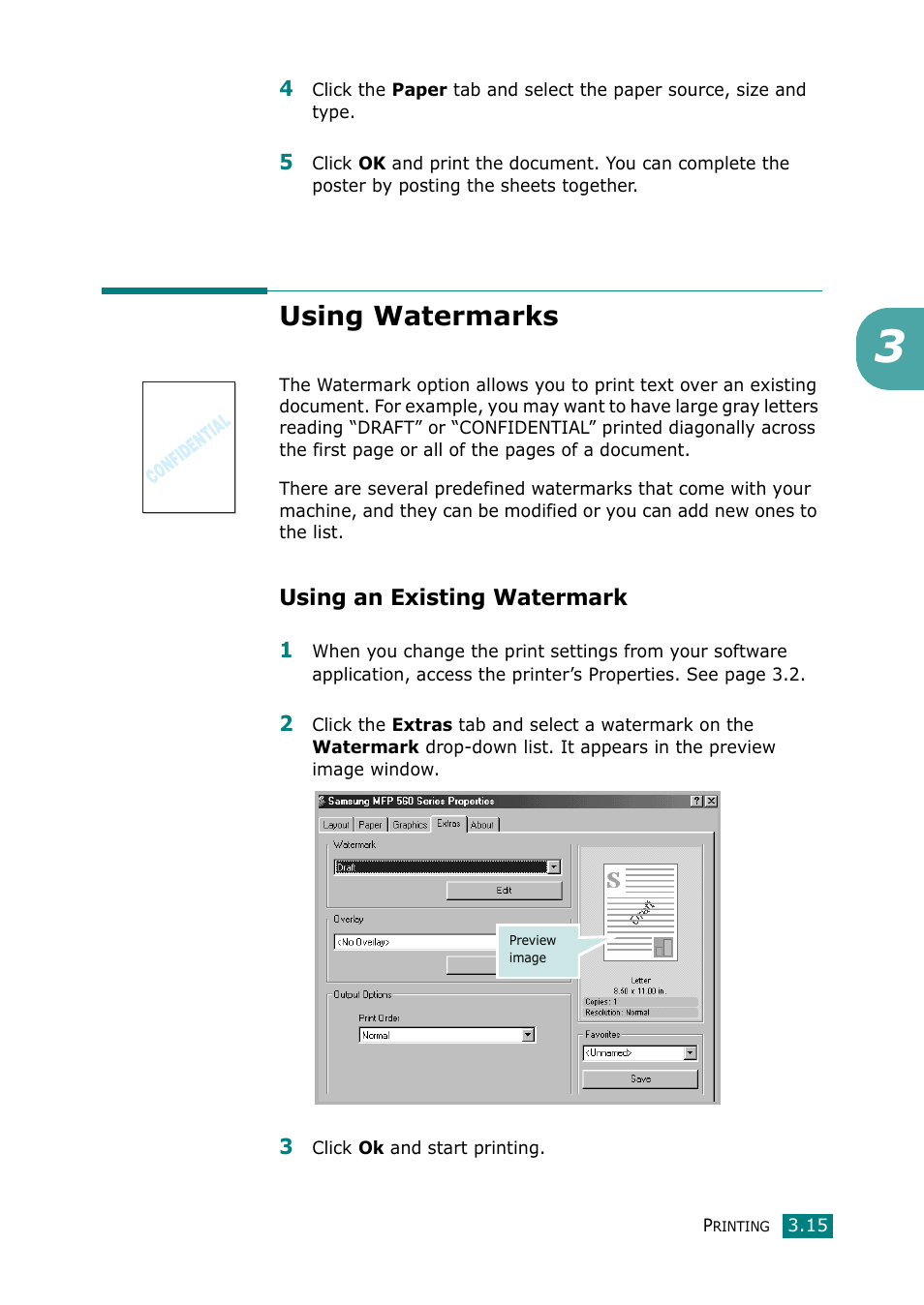 Using watermarks, Using an existing watermark | Muratec F-114 Series User Manual | Page 78 / 211
