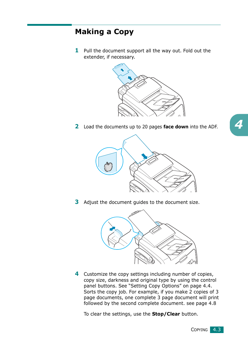 Making a copy | Muratec F-114 Series User Manual | Page 90 / 211