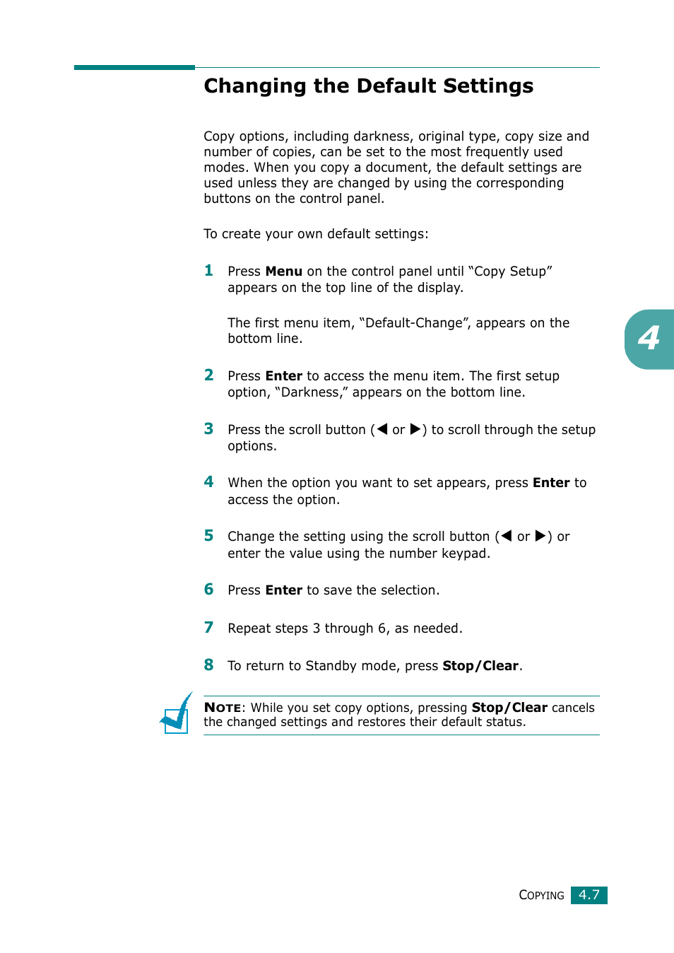 Changing the default settings | Muratec F-114 Series User Manual | Page 94 / 211
