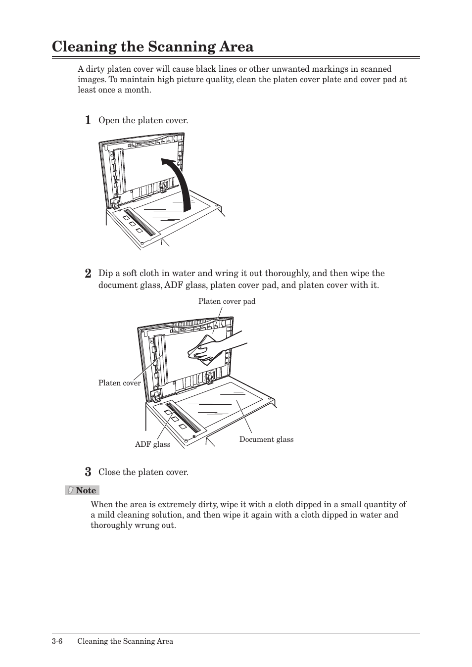 Cleaning the scanning area, Cleaning the scanning area -6 | Muratec QUADACCESS MFX-2590 User Manual | Page 137 / 165