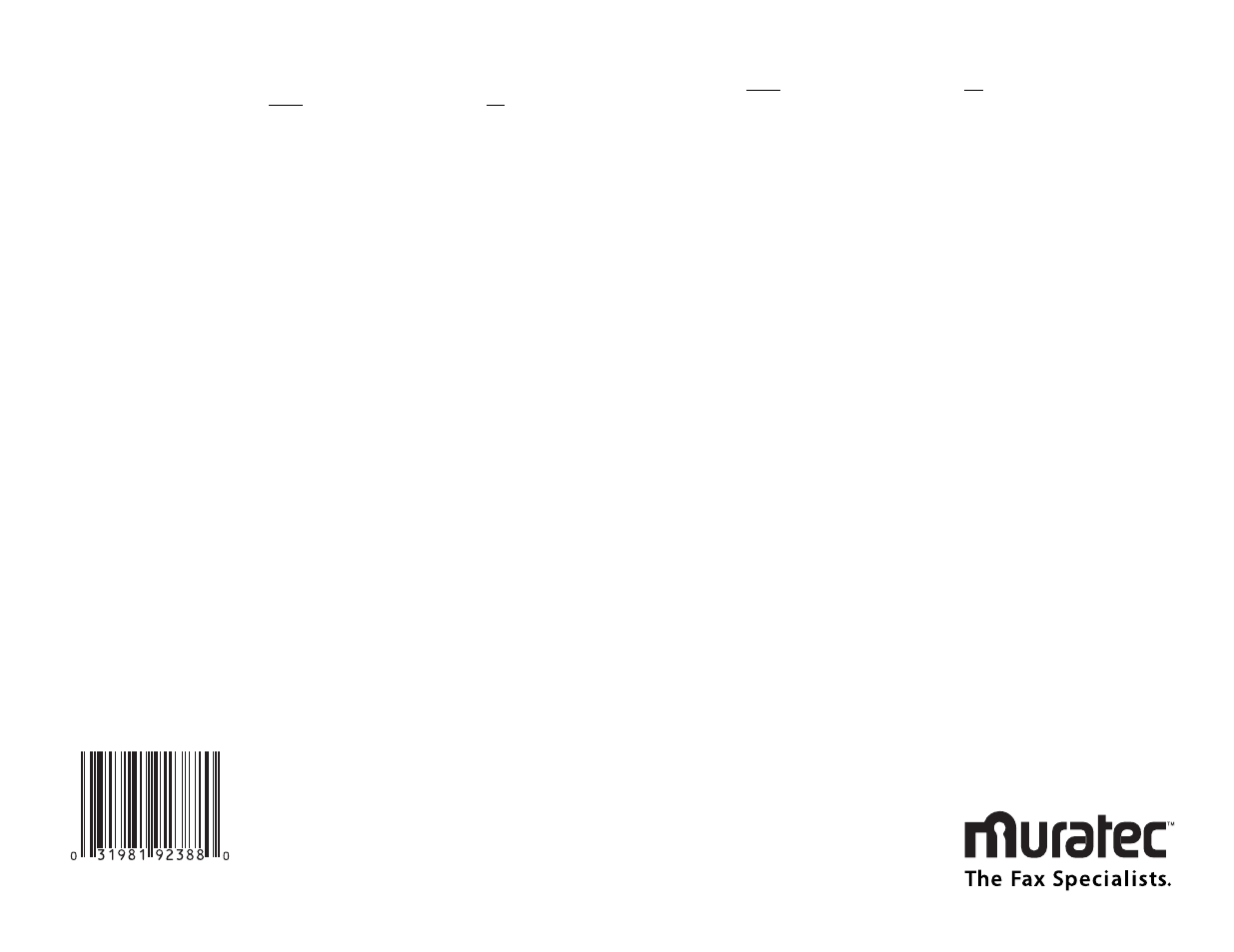 Mfx-1500e quick reference | Muratec MFX-1500E User Manual | Page 2 / 142