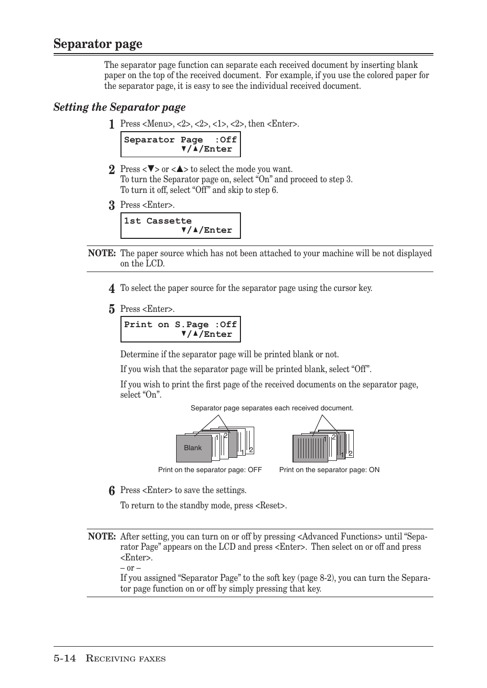 P. 5-14, Separator page | Muratec MFX-1350 User Manual | Page 103 / 197