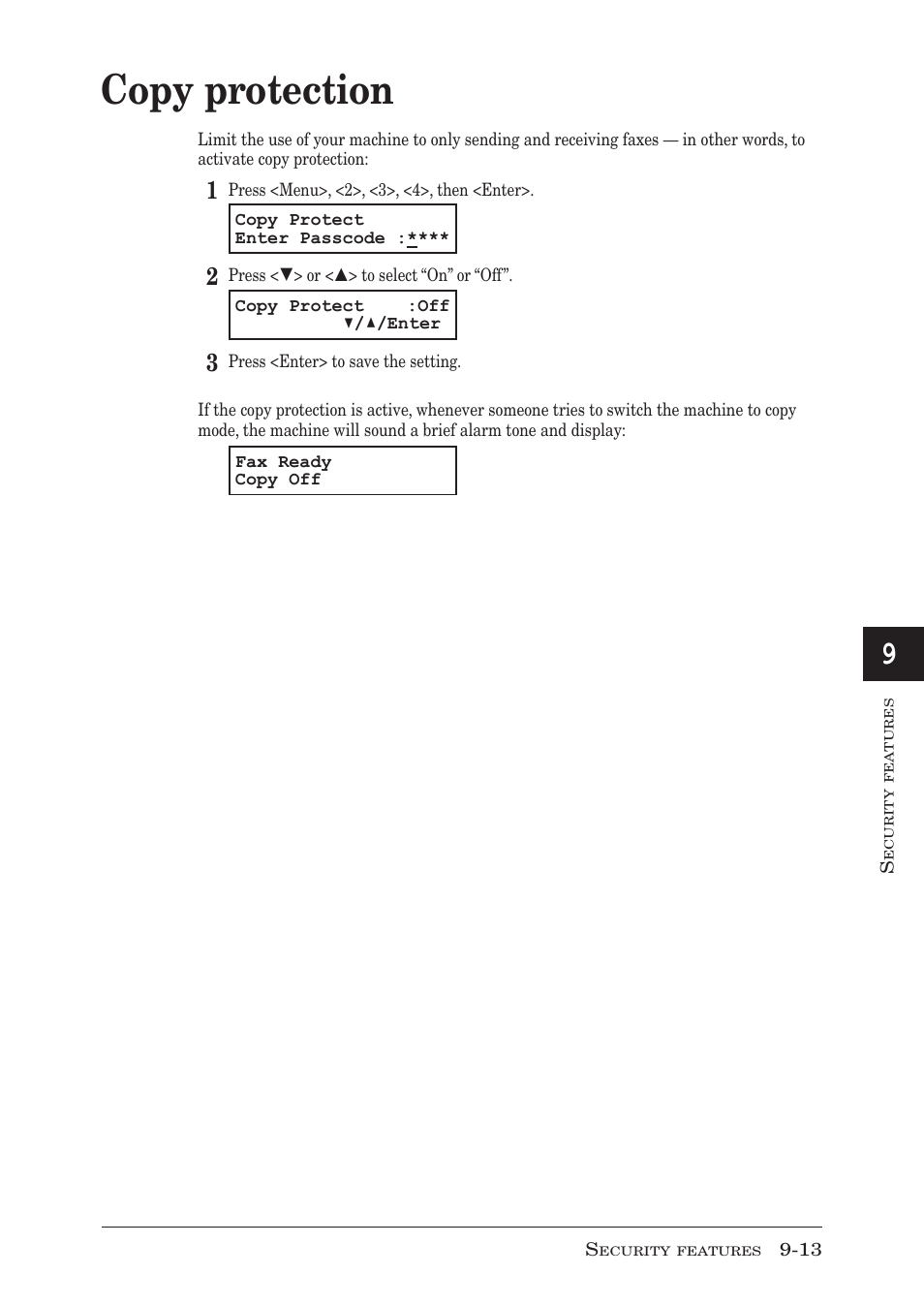 Copy protection, Copy protection -13 | Muratec MFX-1350 User Manual | Page 148 / 197