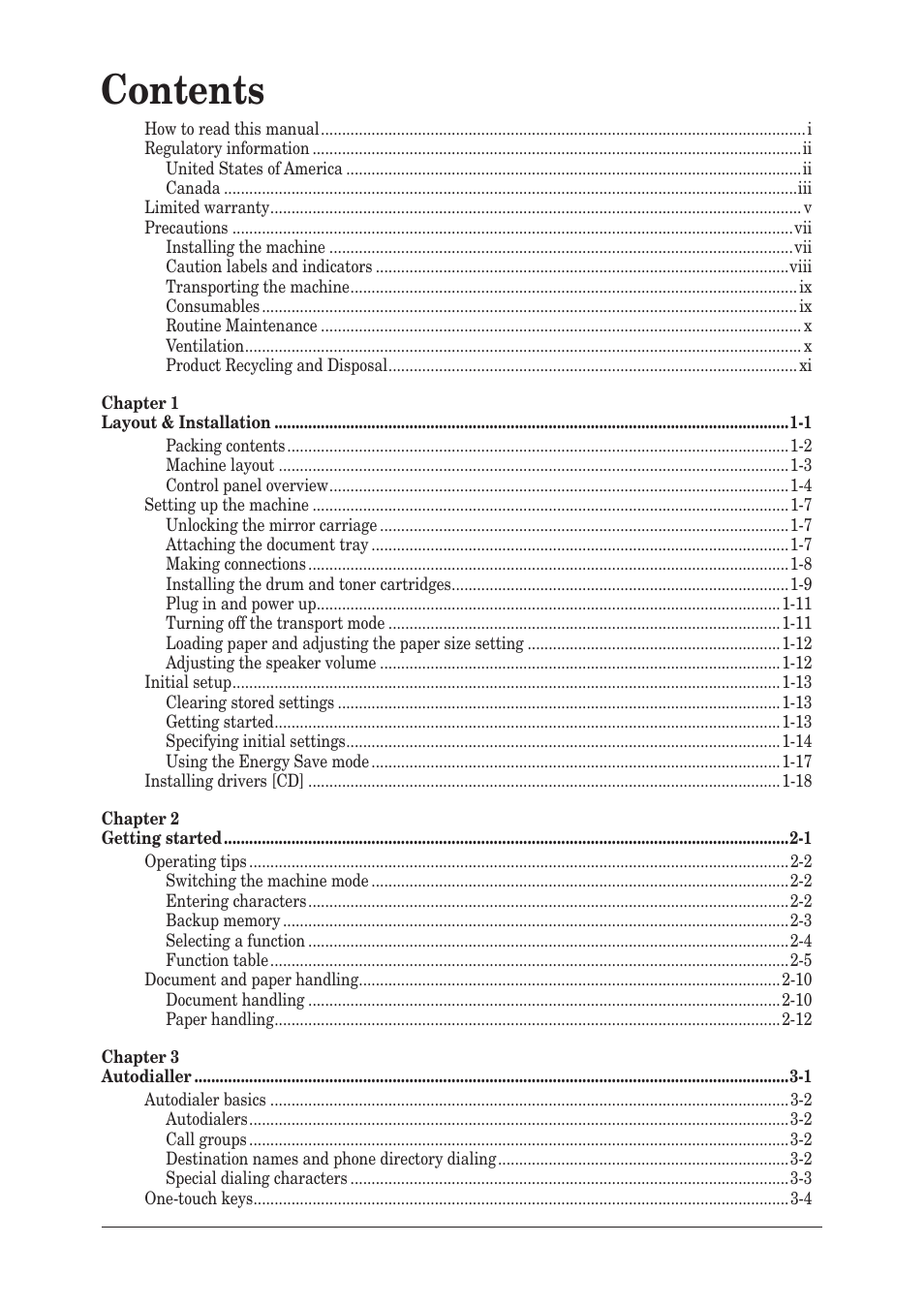 Muratec MFX-1350 User Manual | Page 4 / 197