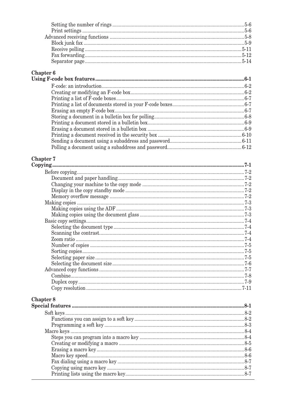 Muratec MFX-1350 User Manual | Page 6 / 197