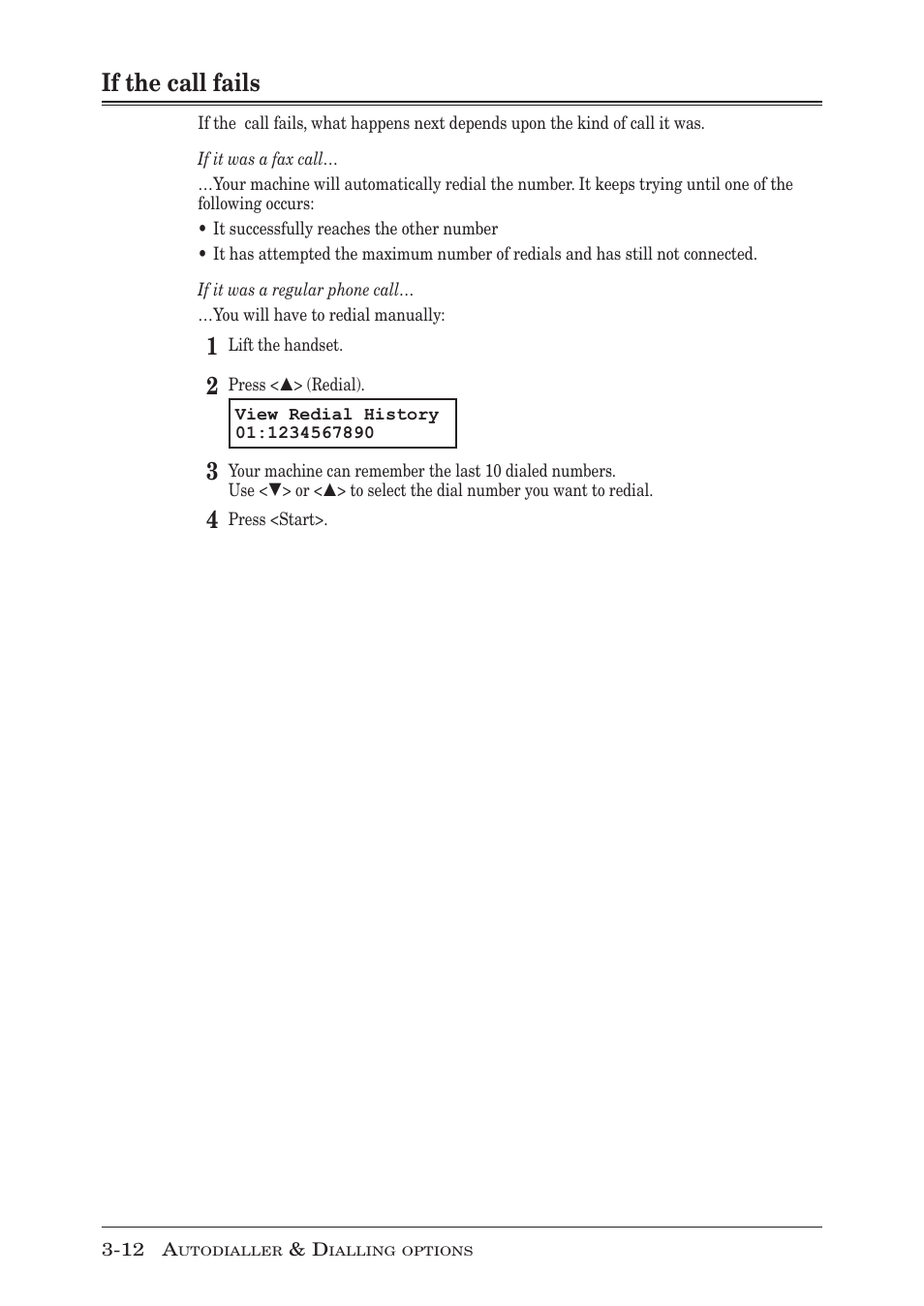 If the call fails, If the call fails -12 | Muratec MFX-1350 User Manual | Page 65 / 197