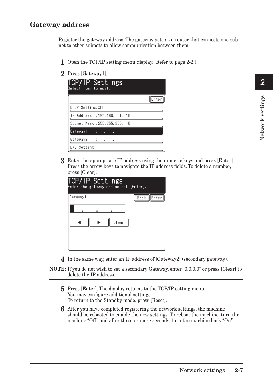 Gateway address | Muratec F-520 User Manual | Page 14 / 110