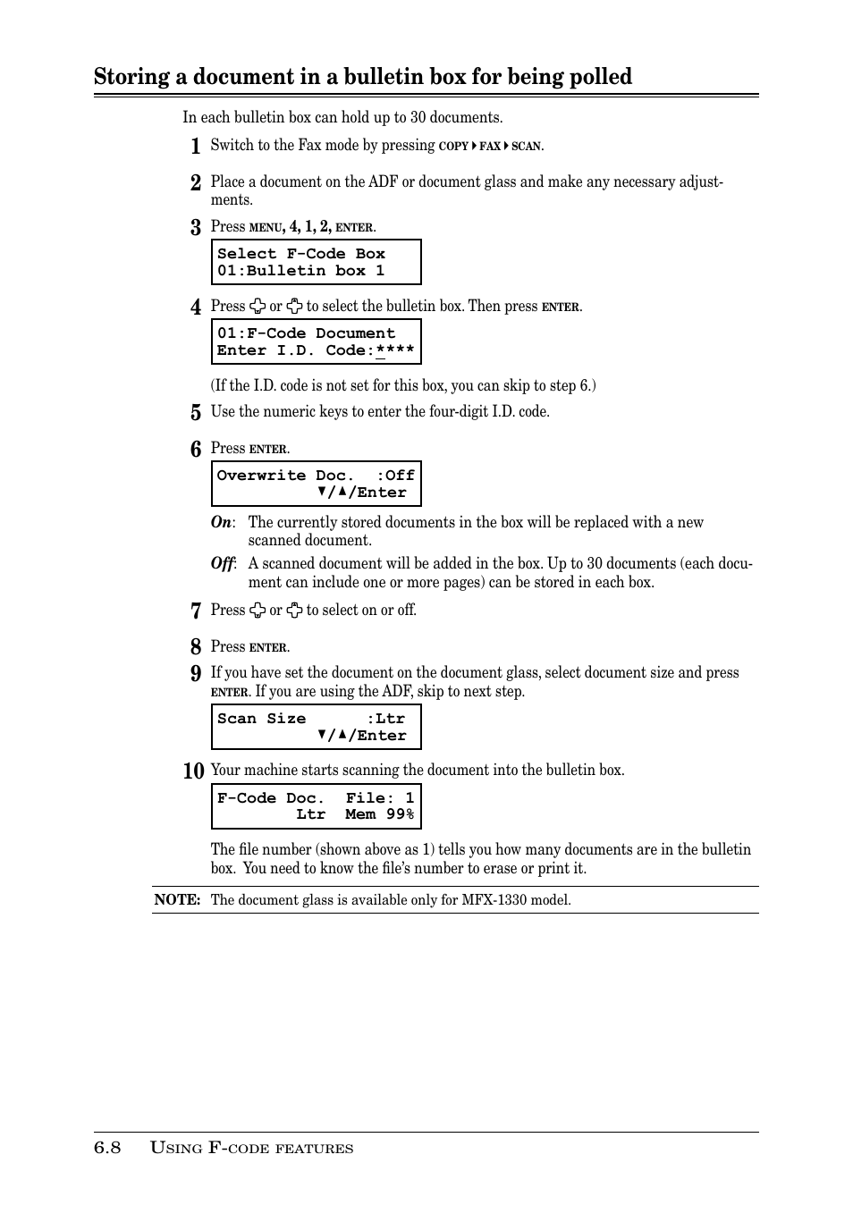 Muratec PLAIN-PAPER DIGITAL FAX/COPIER/PRINTER/SCANNER MFX-1330 User Manual | Page 108 / 189
