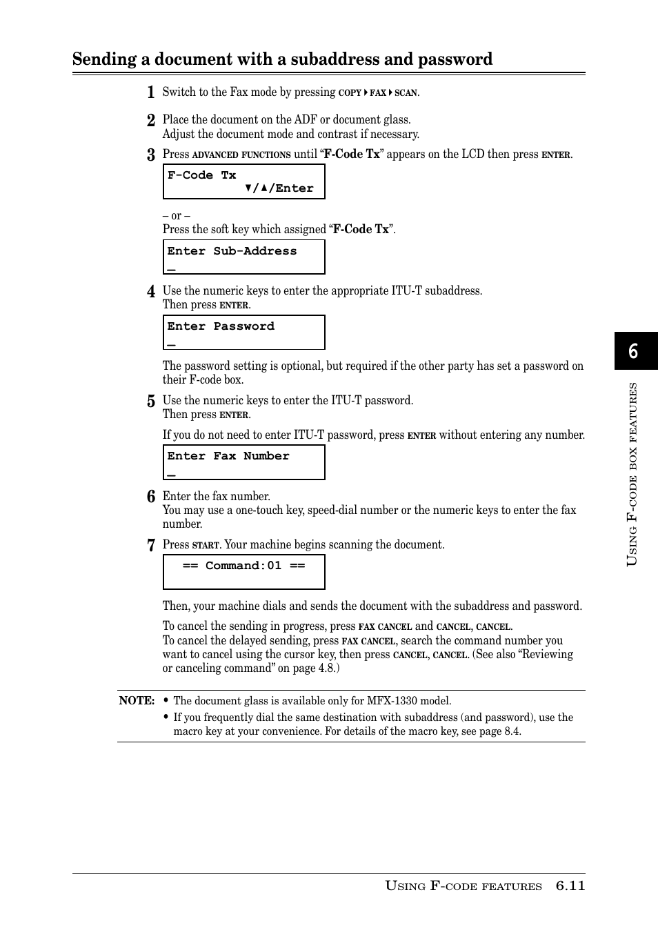 Muratec PLAIN-PAPER DIGITAL FAX/COPIER/PRINTER/SCANNER MFX-1330 User Manual | Page 111 / 189