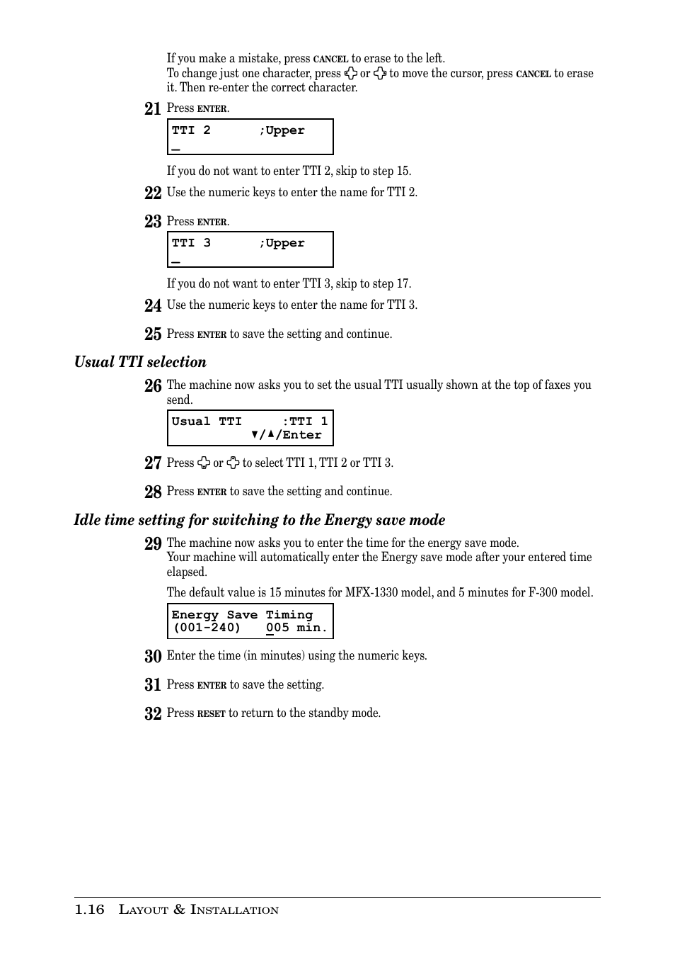 Muratec PLAIN-PAPER DIGITAL FAX/COPIER/PRINTER/SCANNER MFX-1330 User Manual | Page 34 / 189