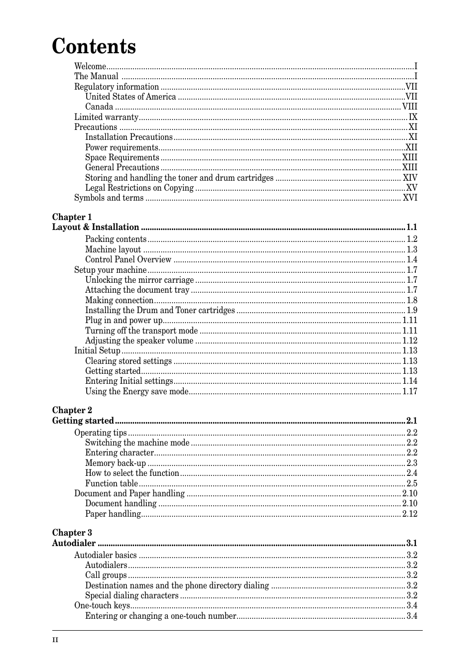 Muratec PLAIN-PAPER DIGITAL FAX/COPIER/PRINTER/SCANNER MFX-1330 User Manual | Page 4 / 189