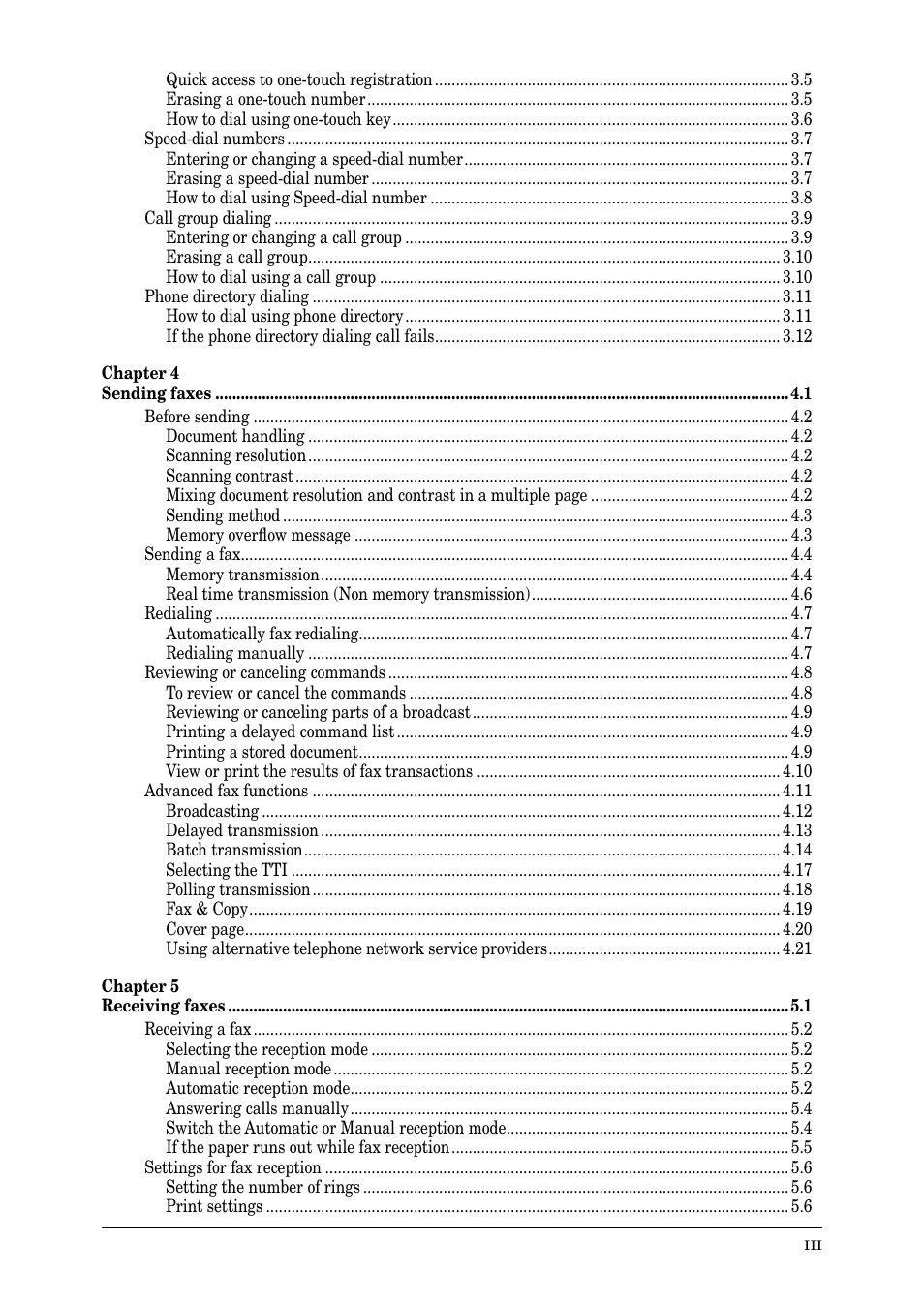Muratec PLAIN-PAPER DIGITAL FAX/COPIER/PRINTER/SCANNER MFX-1330 User Manual | Page 5 / 189