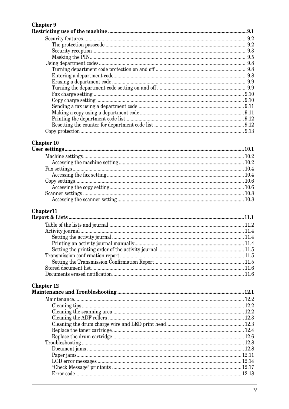 Muratec PLAIN-PAPER DIGITAL FAX/COPIER/PRINTER/SCANNER MFX-1330 User Manual | Page 7 / 189