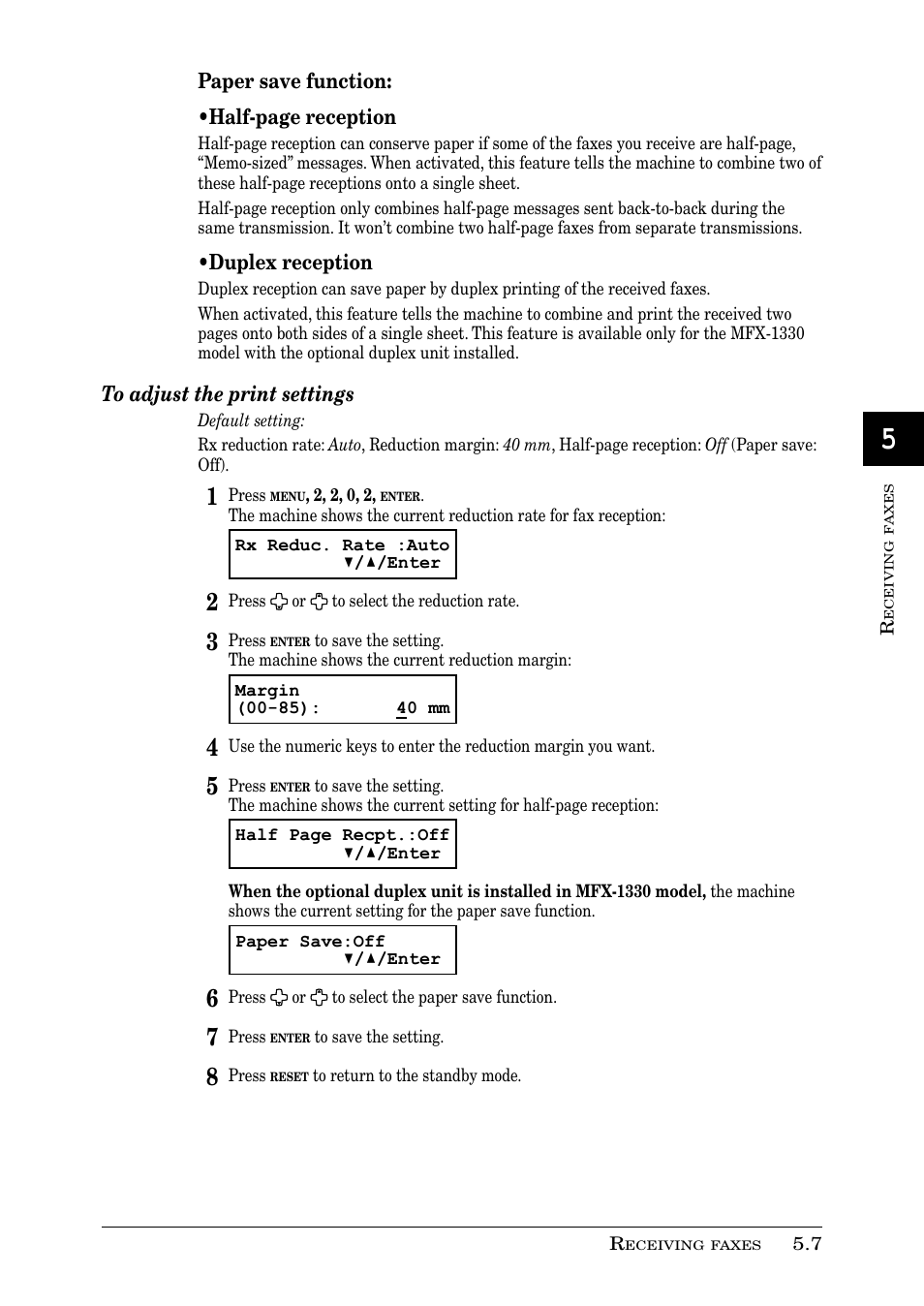 Muratec PLAIN-PAPER DIGITAL FAX/COPIER/PRINTER/SCANNER MFX-1330 User Manual | Page 93 / 189