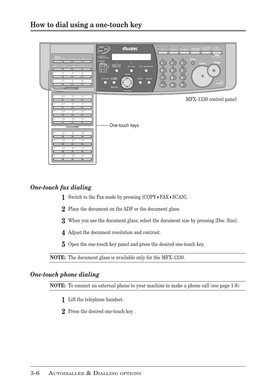 How to dial using a one-touch key | Muratec F-300 User Manual | Page 58 / 191