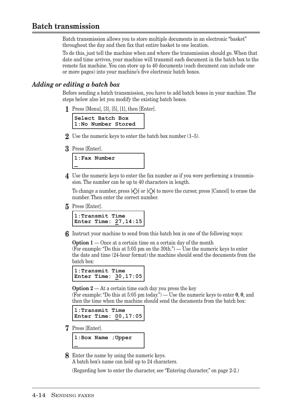 Batch transmission | Muratec F-300 User Manual | Page 78 / 191