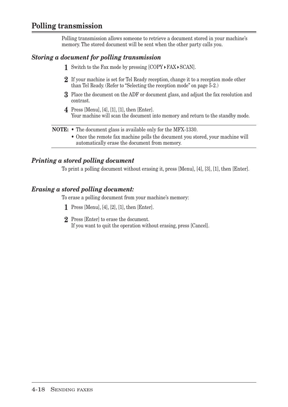Polling transmission | Muratec F-300 User Manual | Page 82 / 191