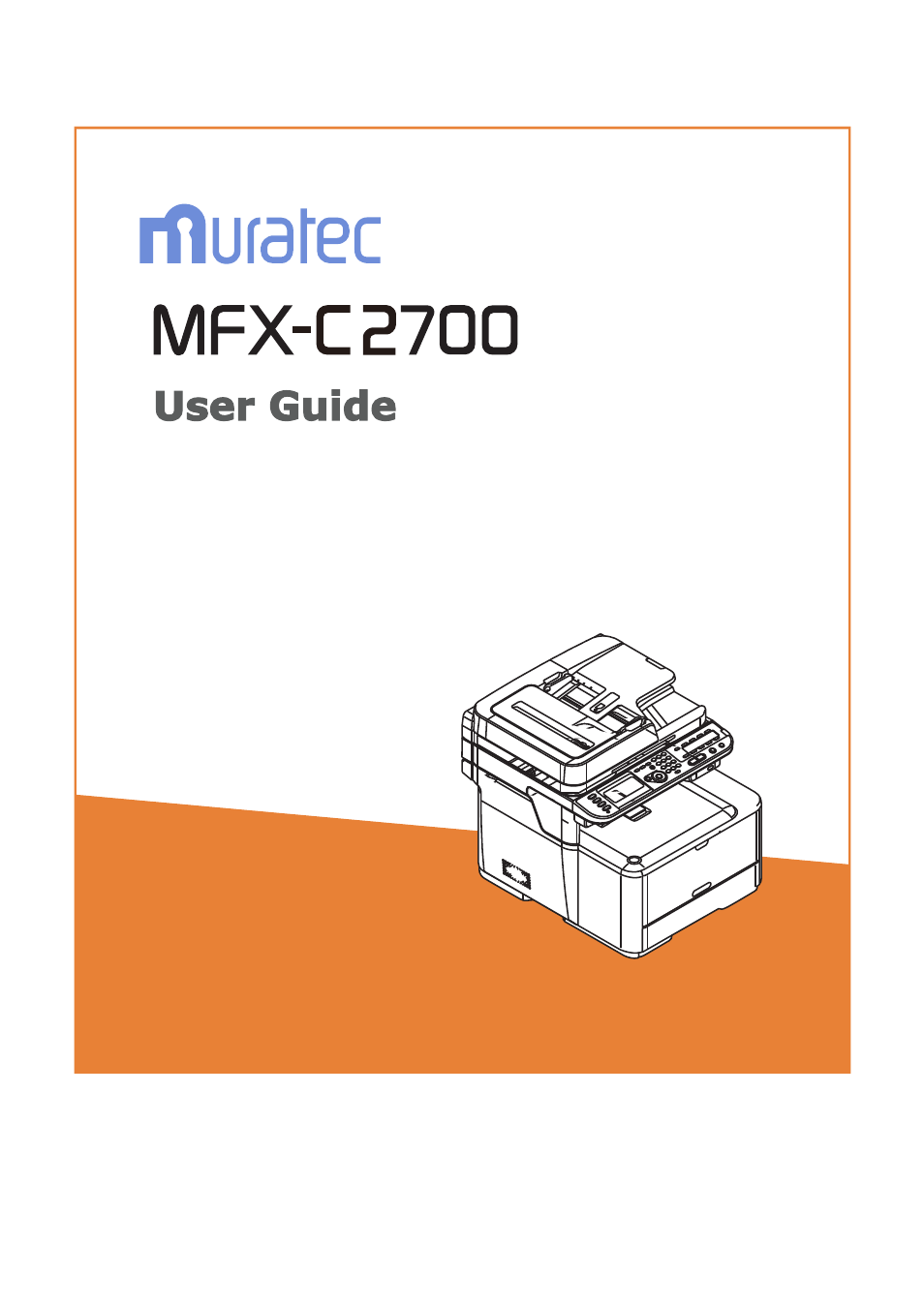 Muratec MFX-C2700 User Manual | 166 pages