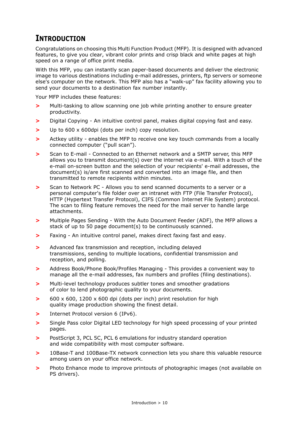 Introduction, Ntroduction | Muratec MFX-C2700 User Manual | Page 10 / 166