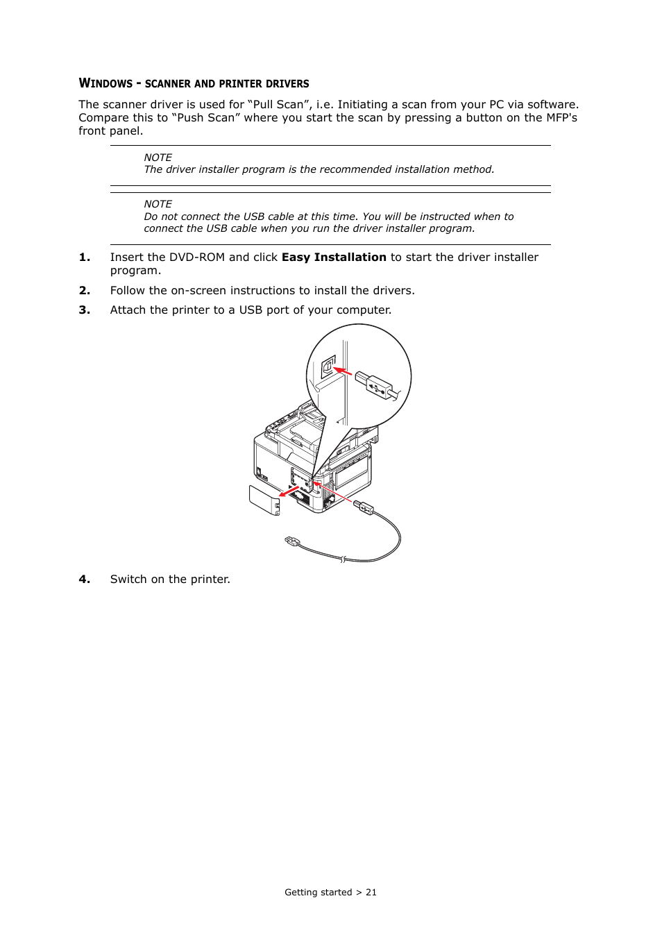 Windows - scanner and printer drivers | Muratec MFX-C2700 User Manual | Page 21 / 166