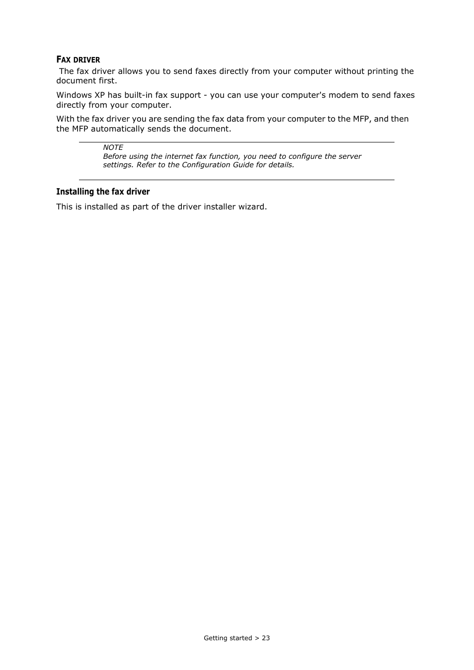 Fax driver | Muratec MFX-C2700 User Manual | Page 23 / 166