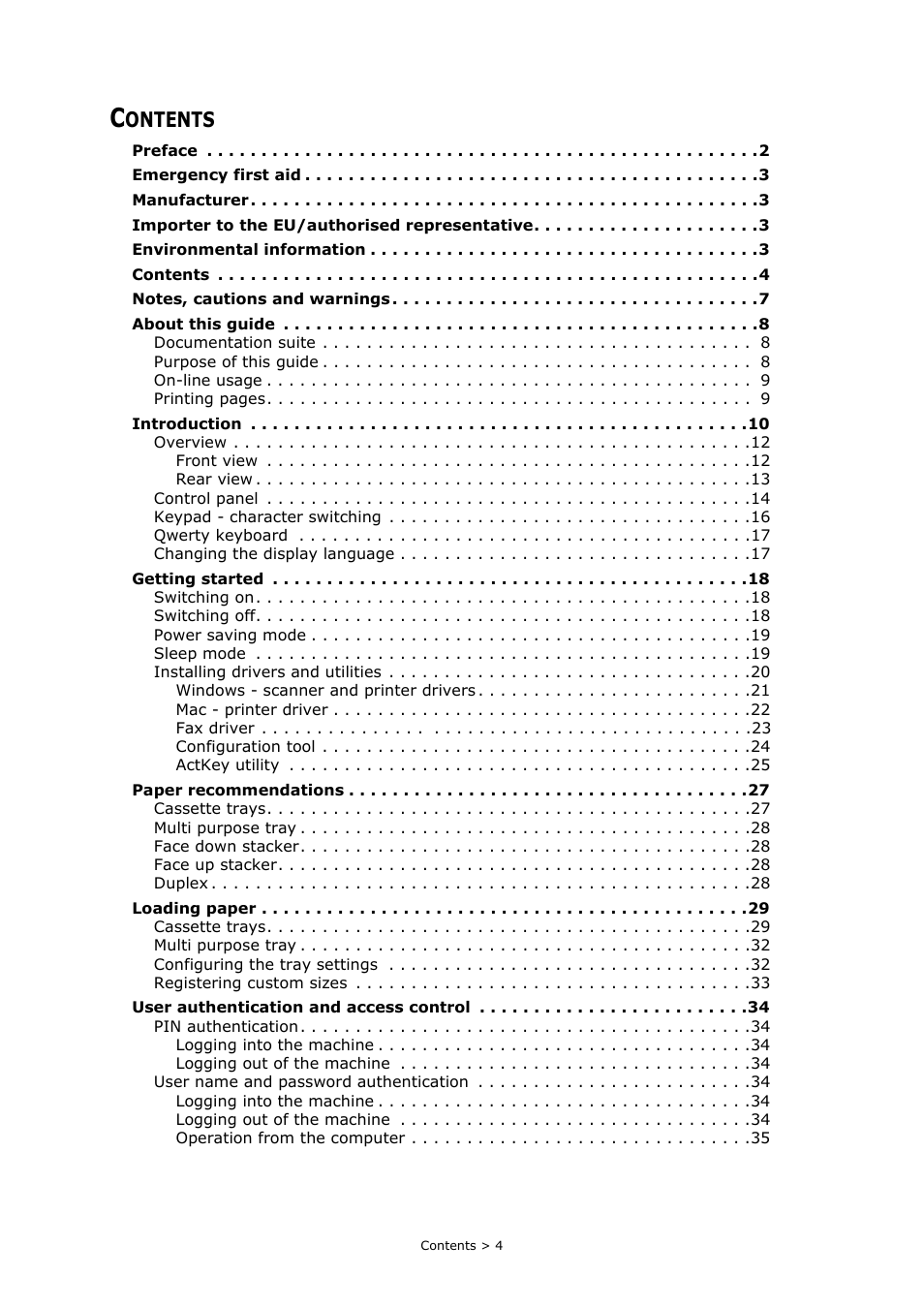 Muratec MFX-C2700 User Manual | Page 4 / 166