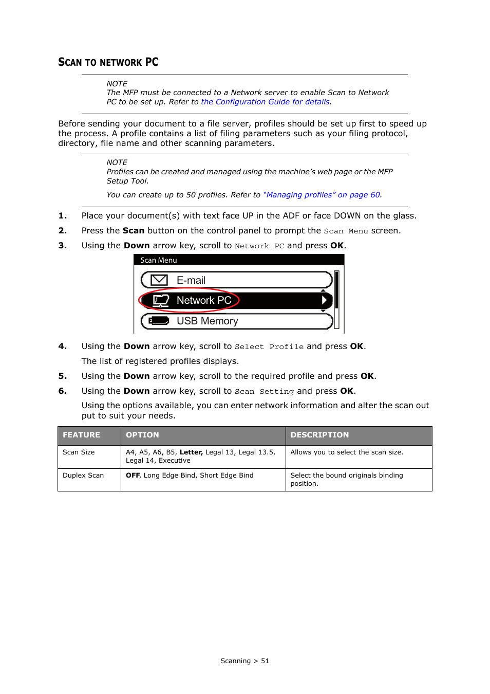 Scan to network pc | Muratec MFX-C2700 User Manual | Page 51 / 166