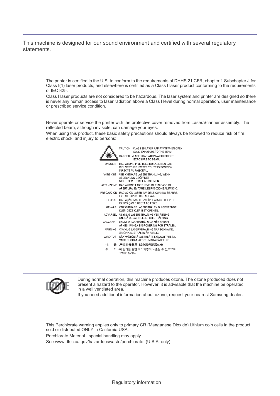 Regulatory information | Muratec F-116 User Manual | Page 10 / 81
